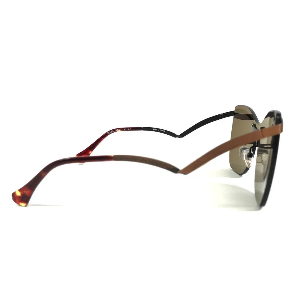 BOZ Sunglasses DIANA 9050 Antique Brushed Gold with Brown Mask Lens 57-15-140